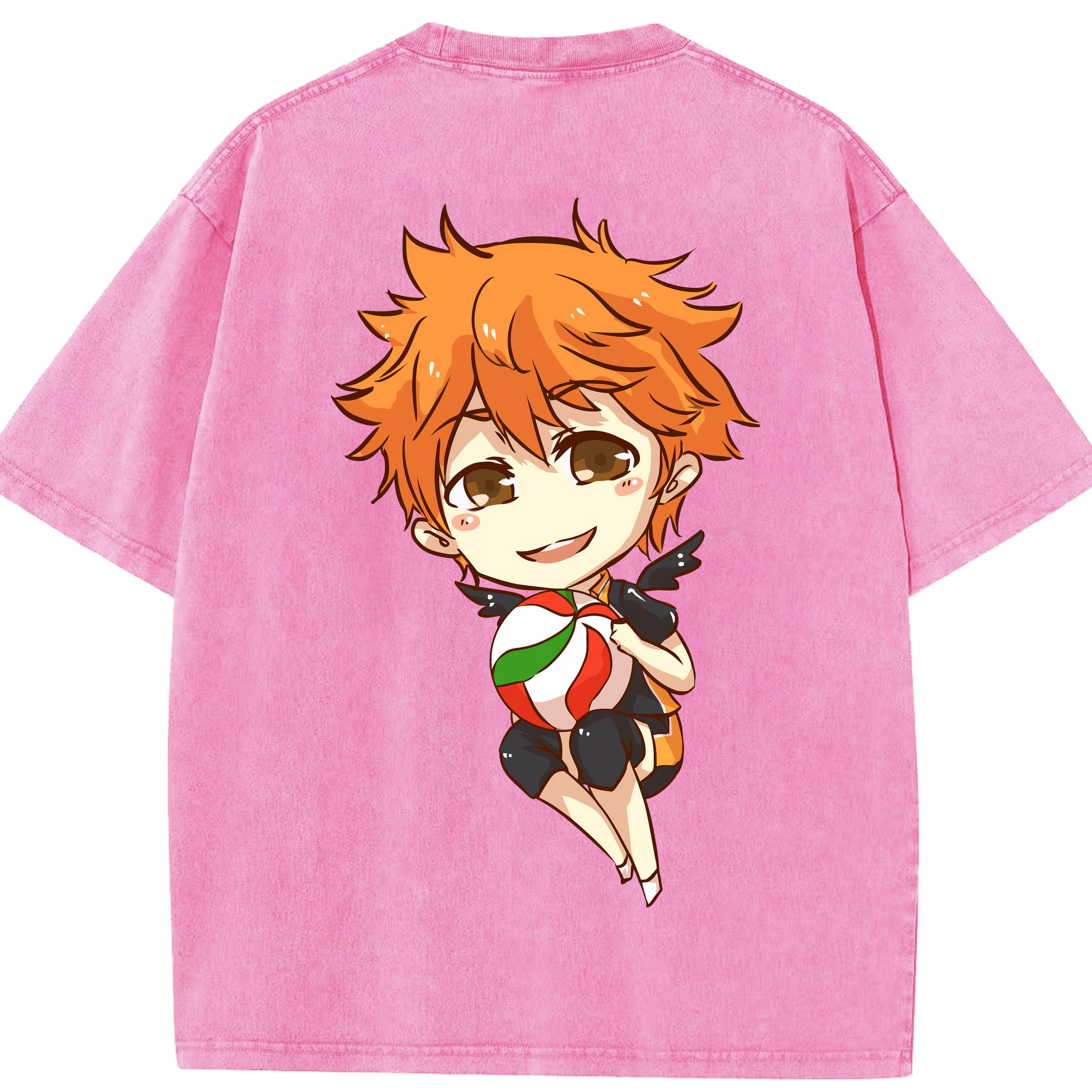 （画像用） ハイキュー!! Haikyu!! 綿100% ヴィンテージ風 半袖Tシャツ（背面プリント）